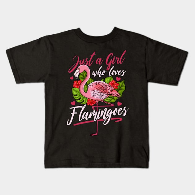 Flamingoes Flamingo Lover Kids T-Shirt by KAWAIITEE